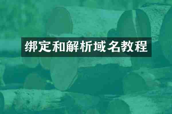 绑定和解析域名教程