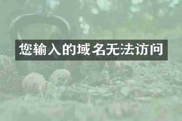您输入的域名无法访问
