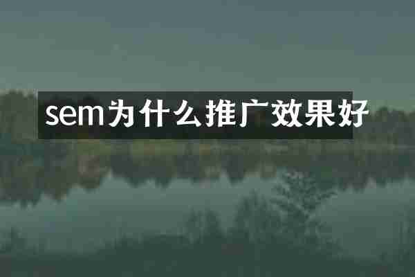 sem为什么推广效果好