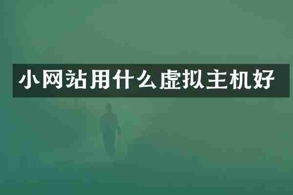 小网站用什么虚拟主机好