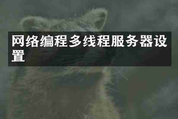 网络编程多线程服务器设置