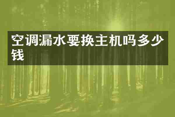 空调漏水要换主机吗多少钱