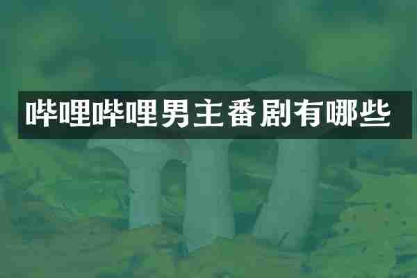 哔哩哔哩男主番剧有哪些