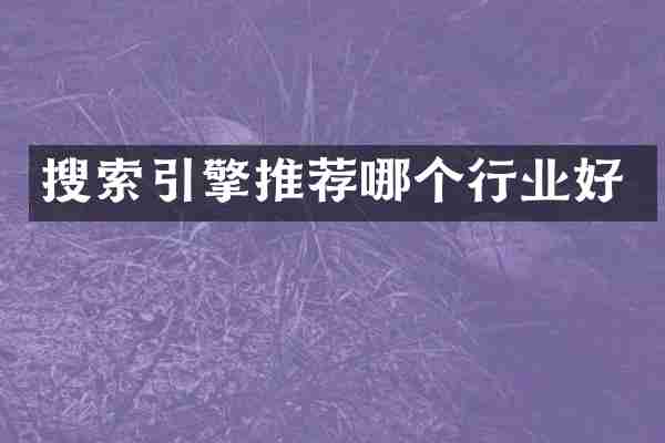搜索引擎推荐哪个行业好