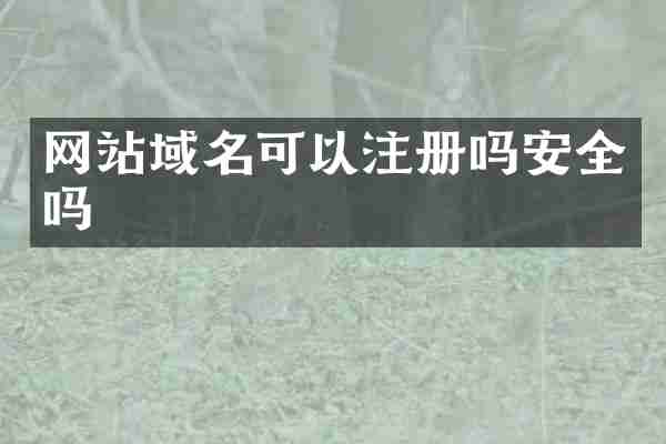 网站域名可以注册吗安全吗