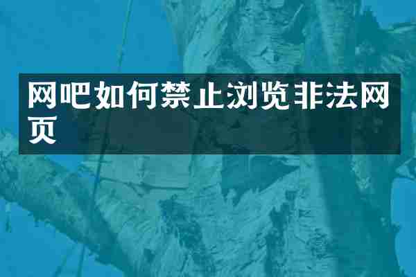 网吧如何禁止浏览非法网页