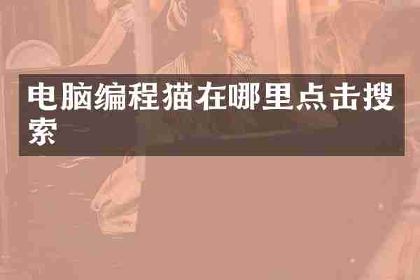 电脑编程猫在哪里点击搜索