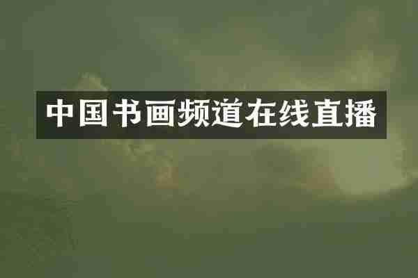 中国书画频道在线直播