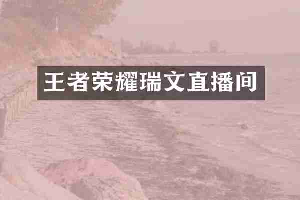 王者荣耀瑞文直播间