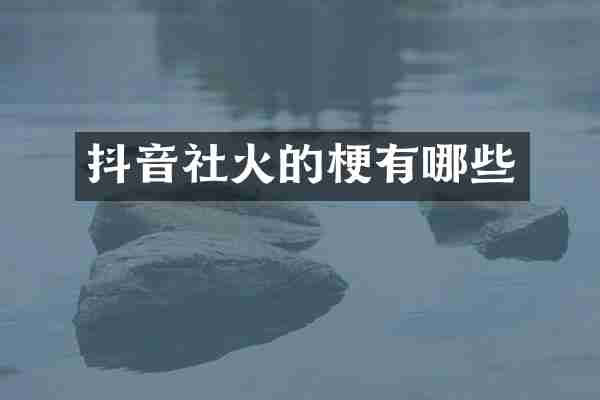 抖音社火的梗有哪些