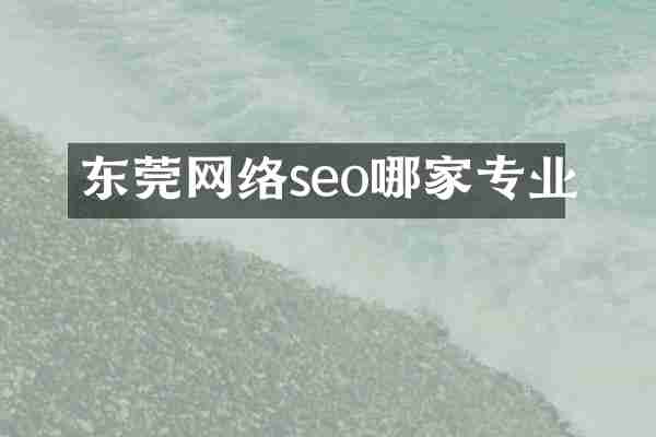 东莞网络seo哪家专业