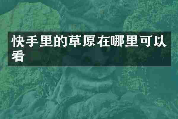 快手里的草原在哪里可以看