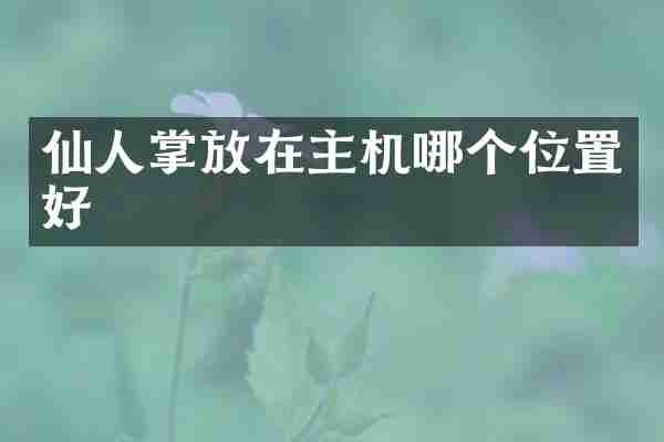 仙人掌放在主机哪个位置好