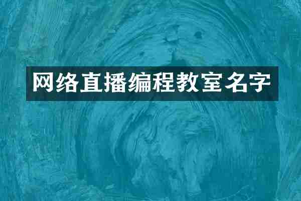 网络直播编程教室名字