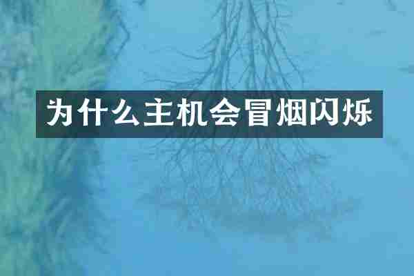 为什么主机会冒烟闪烁
