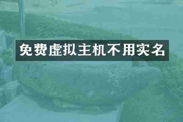 免费虚拟主机不用实名