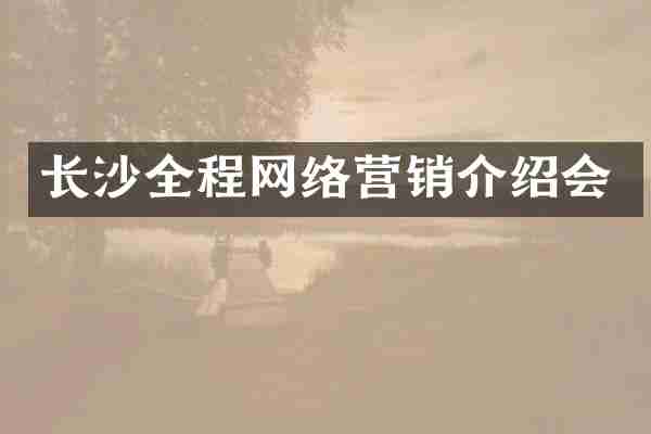 长沙全程网络营销介绍会