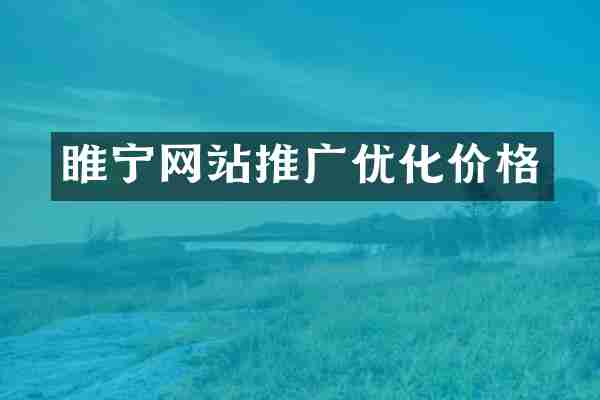 睢宁网站推广优化价格