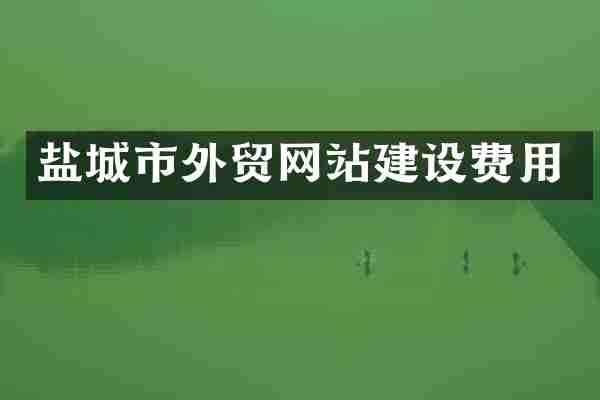 盐城市外贸网站建设费用