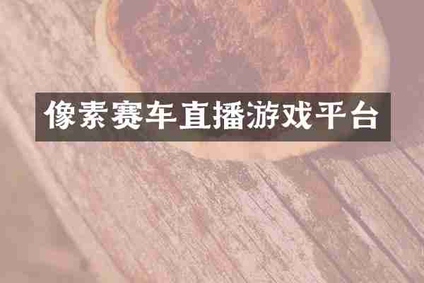 像素赛车直播游戏平台