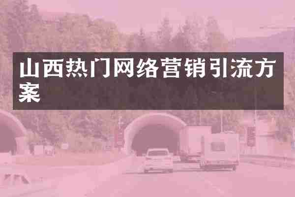 山西热门网络营销引流方案