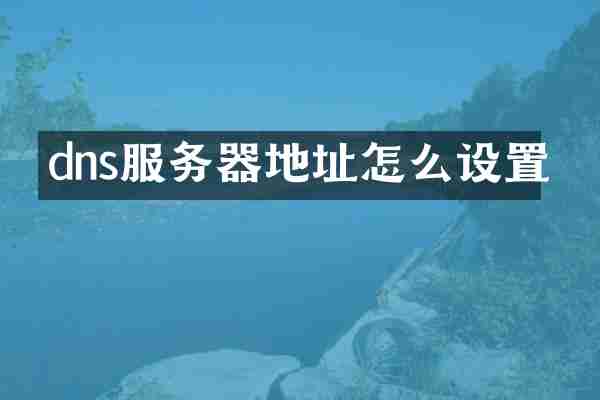 dns服务器地址怎么设置