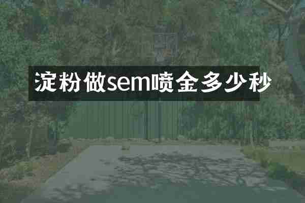 淀粉做sem喷金多少秒