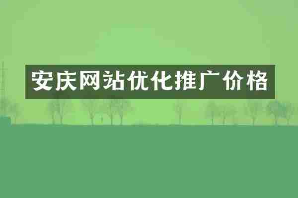 安庆网站优化推广价格