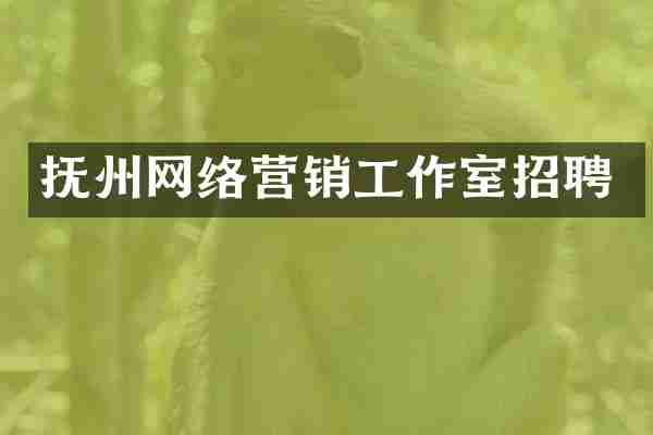 抚州网络营销工作室招聘