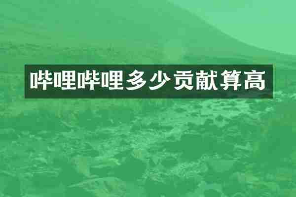 哔哩哔哩多少贡献算高