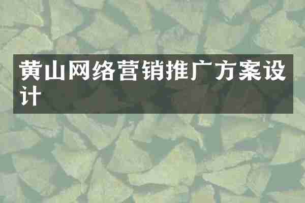 黄山网络营销推广方案设计