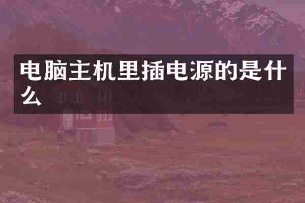 电脑主机里插电源的是什么