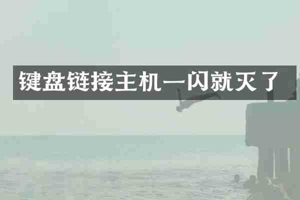 键盘链接主机一闪就灭了