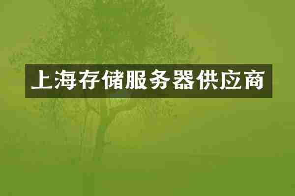 上海存储服务器供应商
