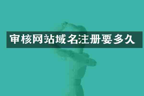 审核网站域名注册要多久