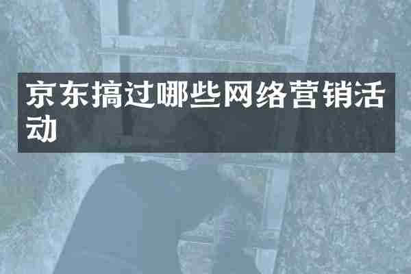 京东搞过哪些网络营销活动