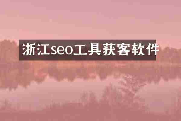 浙江seo工具获客软件
