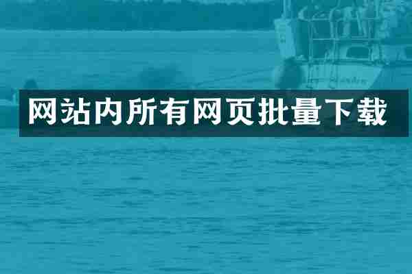 网站内所有网页批量下载