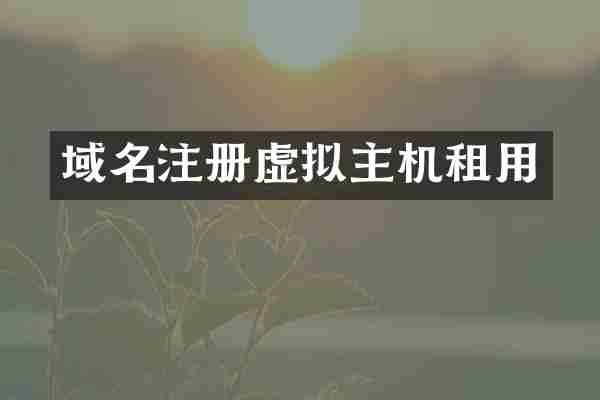 域名注册虚拟主机租用