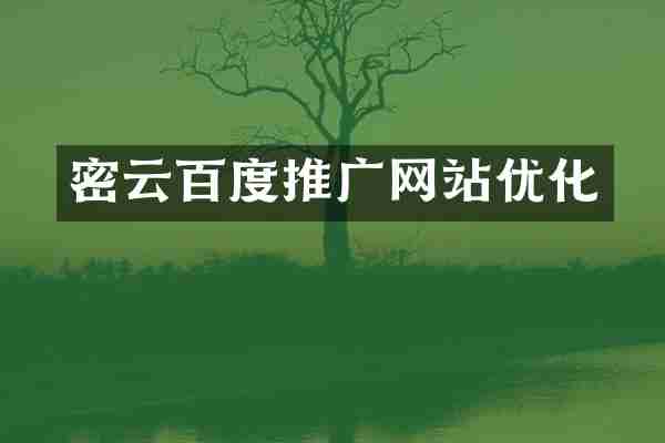 密云百度推广网站优化