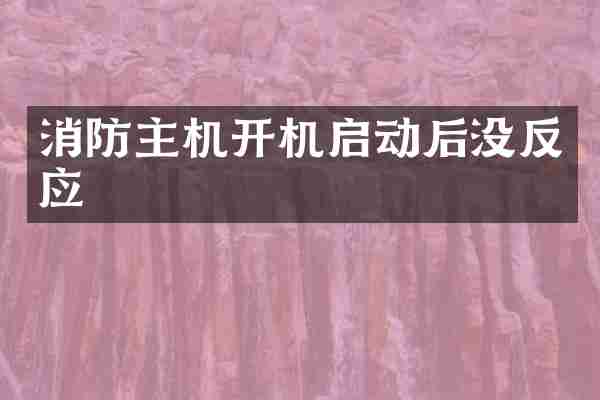 消防主机开机启动后没反应