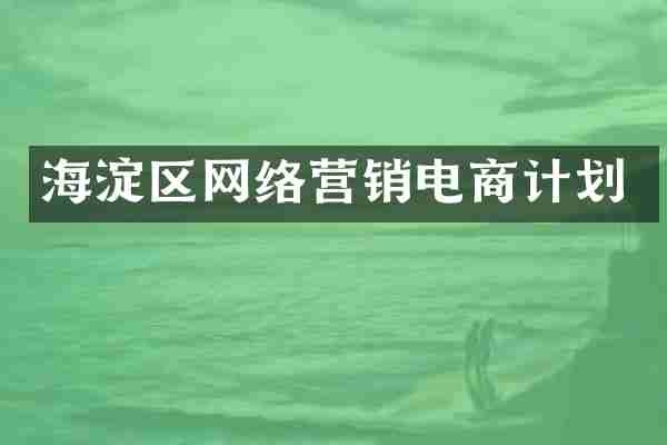 海淀区网络营销电商计划