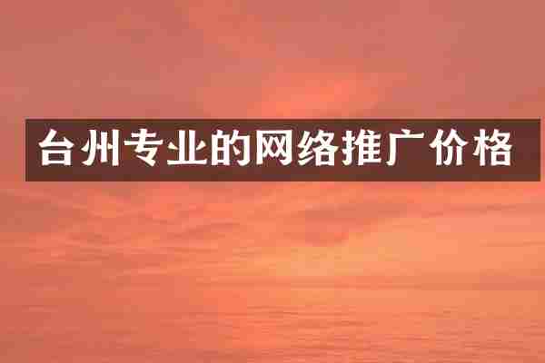 台州专业的网络推广价格
