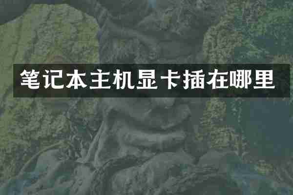 笔记本主机显卡插在哪里