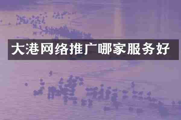 大港网络推广哪家服务好