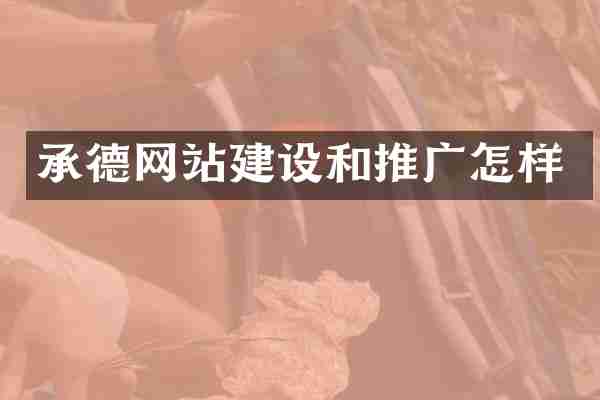 承德网站建设和推广怎样