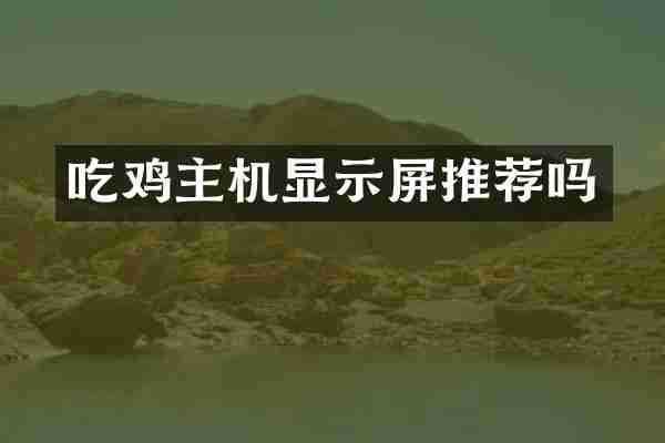 吃鸡主机显示屏推荐吗