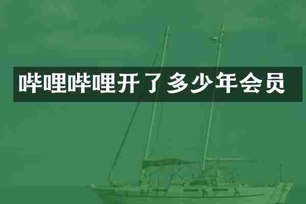 哔哩哔哩开了多少年会员
