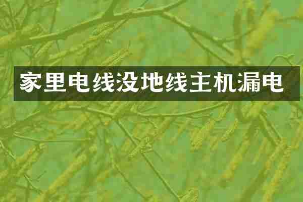 家里电线没地线主机漏电