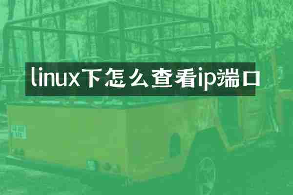 linux下怎么查看ip端口